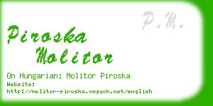 piroska molitor business card